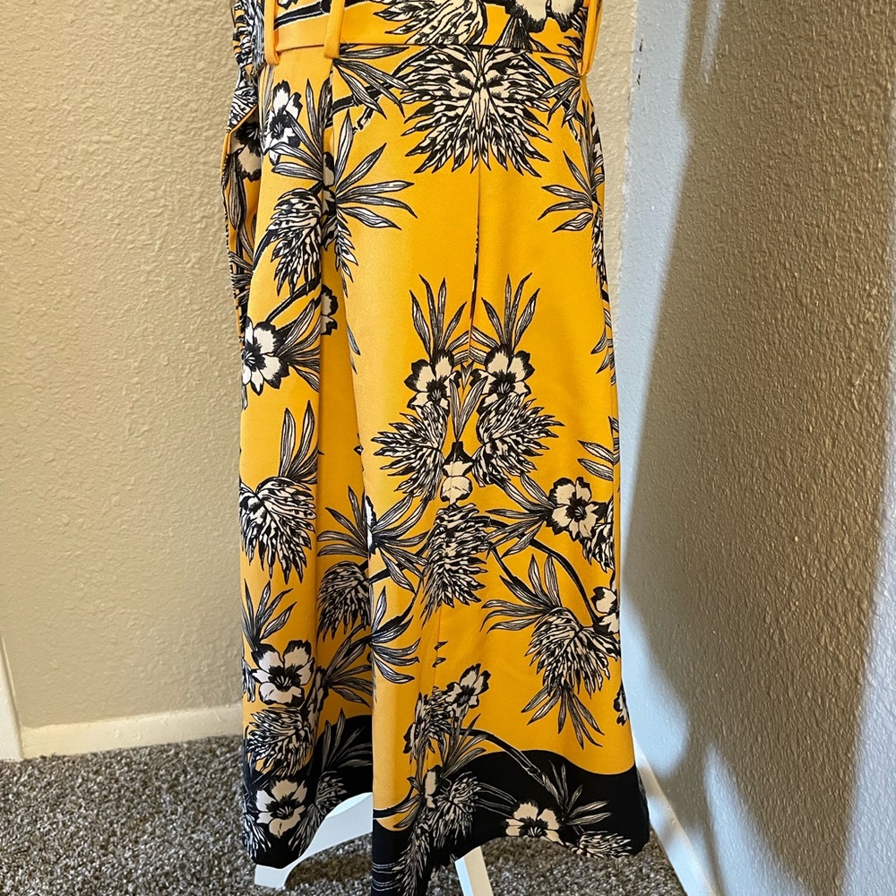 Jealous Tomato Yellow and Black Floral Skirt